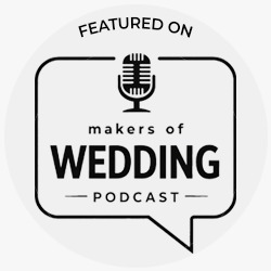 Logo schwarz-weiß "Makers of Wedding Podcast"